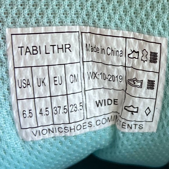 Vionic Women's Tabi Walking Shoes White/Light Blue/Gray Size 6.5 Wide Athleisure - Picture 9 of 9